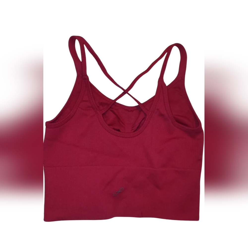 Freely Red Women's Darlene Seamless Sports Bra Low Support Size Medium - Picture 4 of 10
